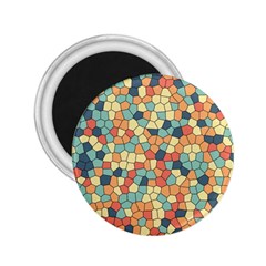 Mosaic Print Yellow 2 25  Magnets by designsbymallika