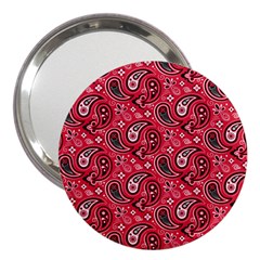 Baatik Red Pattern 3  Handbag Mirrors by designsbymallika