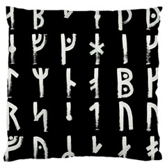 Medieval Runes Collected Inverted Complete Large Cushion Case (two Sides) by WetdryvacsLair