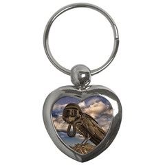 Apocalyptic Future Concept Artwork Key Chain (heart) by dflcprintsclothing
