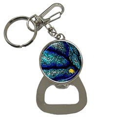 Sea-fans-diving-coral-stained-glass Bottle Opener Key Chain by Sapixe