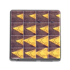 Yellow, Traffic, Cone, Arrow, Cracks, Asphalt  Memory Card Reader (square 5 Slot) by ScottFreeArt