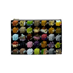 Glitch Glitchen Npc Cubimals Pattern Cosmetic Bag (medium) by WetdryvacsLair