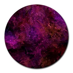 Red Melty Abstract Round Mousepads by Dazzleway