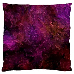 Red Melty Abstract Large Cushion Case (two Sides) by Dazzleway