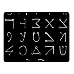 Heinrich Cornelius Agrippa Of Occult Philosophy 1651 Angelic Alphabet Or Celestial Writing Collected Inverted Double Sided Fleece Blanket (small) 