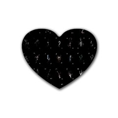 Brush And Ink Card Sequence Collected Heart Coaster (4 Pack)  by WetdryvacsLair