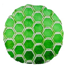 Hexagon Windows Large 18  Premium Round Cushions by essentialimage