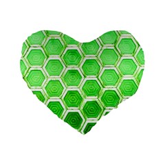 Hexagon Windows Standard 16  Premium Flano Heart Shape Cushions by essentialimage