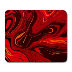 Red Vivid Marble Pattern Large Mousepads by goljakoff