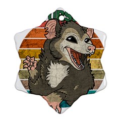 Possum - Be Urself Snowflake Ornament (two Sides) by Valentinaart