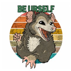 Possum - Be Urself Wooden Puzzle Square by Valentinaart