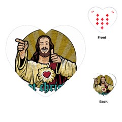 Buddy Christ Playing Cards Single Design (heart) by Valentinaart