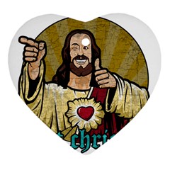 Buddy Christ Heart Ornament (two Sides) by Valentinaart