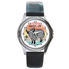 Chinese New Year ¨c Year Of The Ox Round Metal Watch by Valentinaart