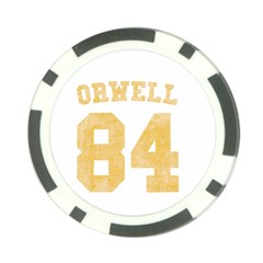 Orwell 84 Poker Chip Card Guard by Valentinaart