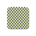 Holiday Pineapple Rubber Square Coaster (4 pack) 