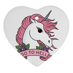 Go To Hell Heart Ornament (two Sides) by Valentinaart