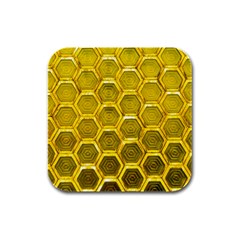 Hexagon Windows Rubber Square Coaster (4 Pack)  by essentialimage