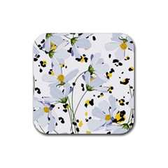 Tree Poppies  Rubber Square Coaster (4 Pack)  by Sobalvarro