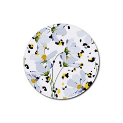 Tree Poppies  Rubber Round Coaster (4 Pack)  by Sobalvarro