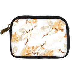 Birds And Flowers  Digital Camera Leather Case by Sobalvarro