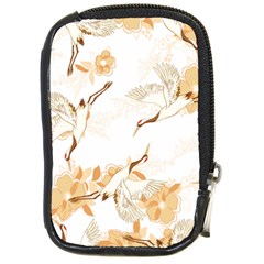 Birds And Flowers  Compact Camera Leather Case by Sobalvarro