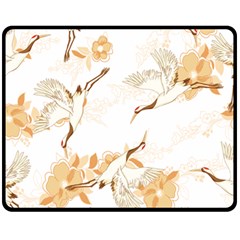 Birds And Flowers  Fleece Blanket (medium)  by Sobalvarro
