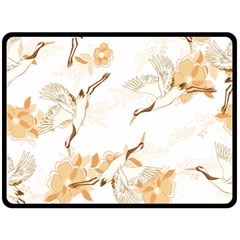 Birds And Flowers  Double Sided Fleece Blanket (large)  by Sobalvarro