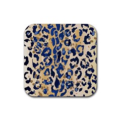 Leopard Skin  Rubber Coaster (square)  by Sobalvarro