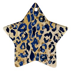 Leopard Skin  Star Ornament (two Sides) by Sobalvarro