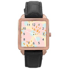 Girly Rose Gold Leather Watch  by Sobalvarro