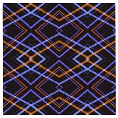 Intersecting Diamonds Motif Print Pattern Wooden Puzzle Square
