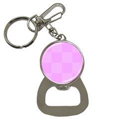 Pink Gingham Check Squares Bottle Opener Key Chain by yoursparklingshop