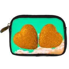 Two Hearts Digital Camera Leather Case by essentialimage