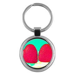 Two Hearts Key Chain (round) by essentialimage