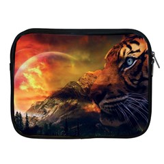 Tiger King In A Fantastic Landscape From Fonebook Apple Ipad 2/3/4 Zipper Cases by 2853937