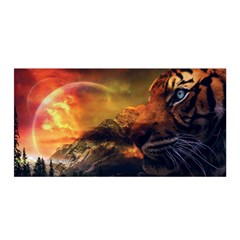 Tiger King In A Fantastic Landscape From Fonebook Satin Wrap by 2853937