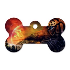 Tiger King In A Fantastic Landscape From Fonebook Dog Tag Bone (one Side) by 2853937