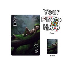 Wooden Child Resting On A Tree From Fonebook Playing Cards 54 Designs (mini) by 2853937
