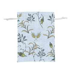 Blue Botanical Plants Lightweight Drawstring Pouch (l) by Abe731