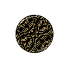 Black And Orange Geometric Design Hat Clip Ball Marker (4 Pack) by dflcprintsclothing