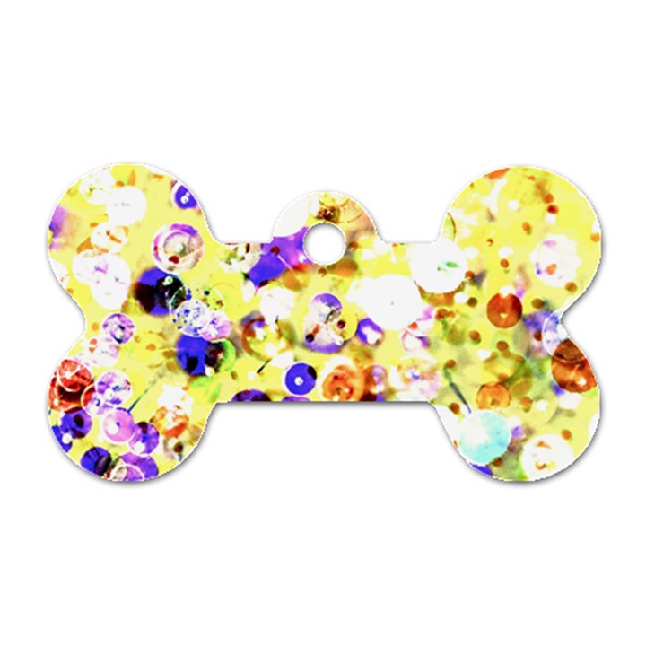 Sequins and Pins Dog Tag Bone (Two Sides)