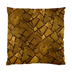 Golden Mosaic Texture Print Standard Cushion Case (one Side) by dflcprintsclothing