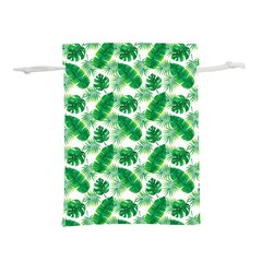 Tropical Leaf Pattern Lightweight Drawstring Pouch (s)