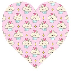 Kawaii Cupcake  Wooden Puzzle Heart by lisamaisak