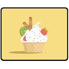 Ice Cream Dessert Summer Fleece Blanket (medium)  by Dutashop