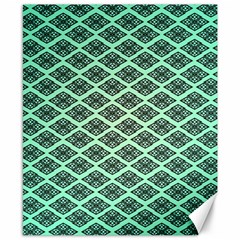 Pattern Texture Geometric Pattern Green Canvas 8  X 10 