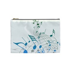 Music Notes Cosmetic Bag (medium) by Dutashop