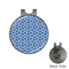 Blue Pattern Scrapbook Hat Clips With Golf Markers